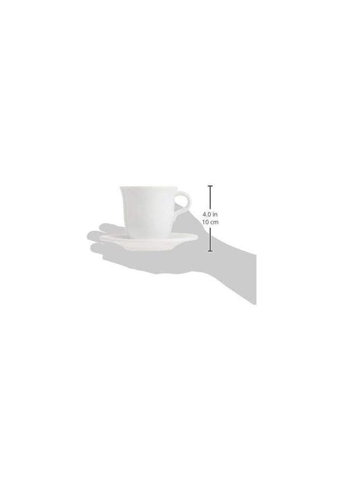 De'Longhi طقم أكواب كابتشينو من ديلونجي من البورسلين عدد 2، سعة 270 مل، أبيض، آمن للاستخدام في الميكروويف وغسالة الصحون، مصنوع يدويًا، مثالي للكابتشينو - DLSC309 - Image 4